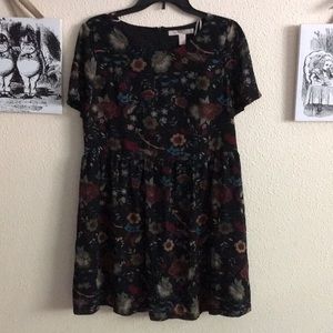 Bird print dress